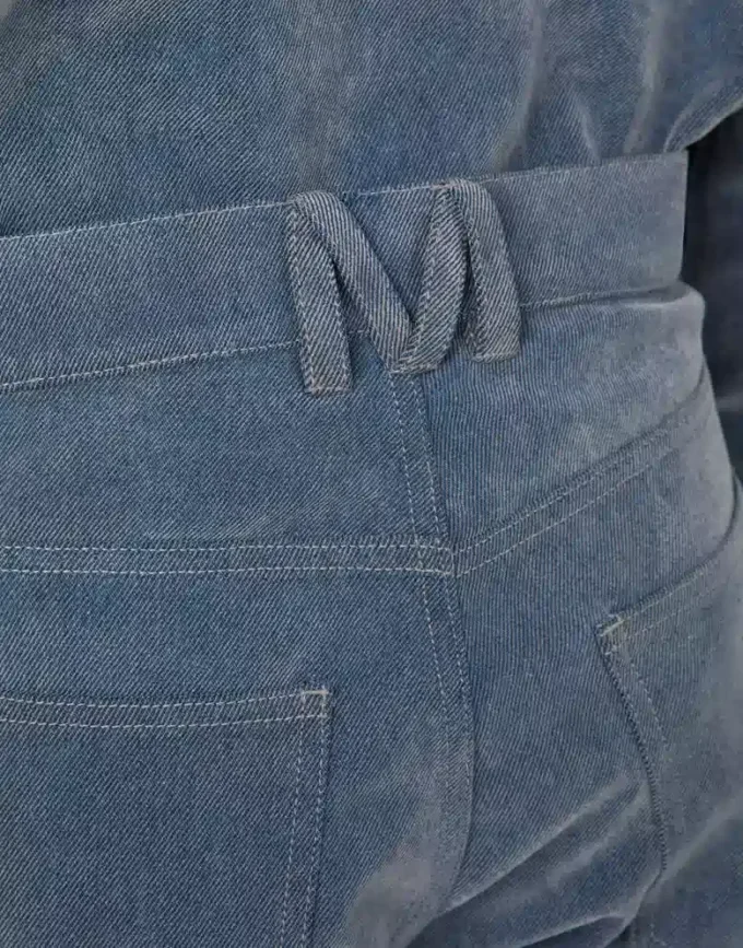 Pantalones de mezclilla flocados Pantalones de mezclilla flocados