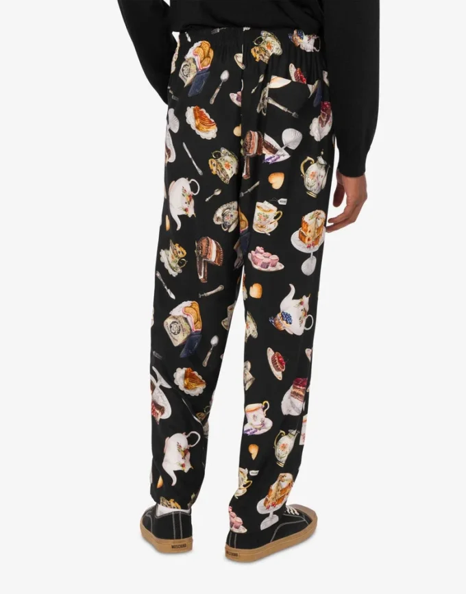 Pantalones de satén estampados Pantalones de satén estampados