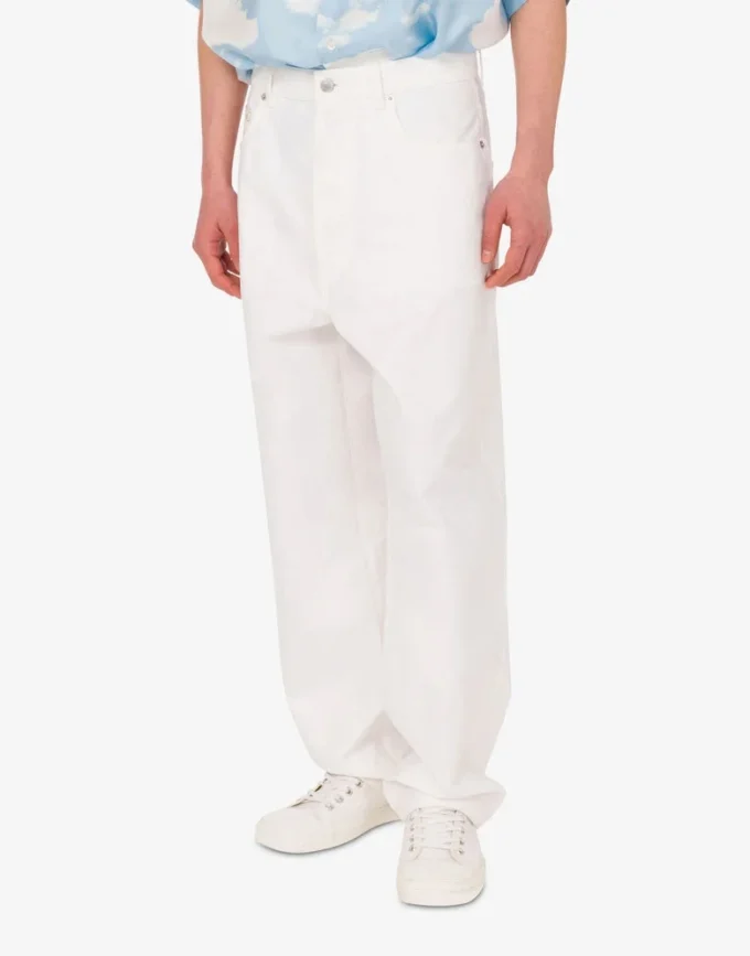 Pantalones de shantung de algodón Pantalones de shantung de algodón