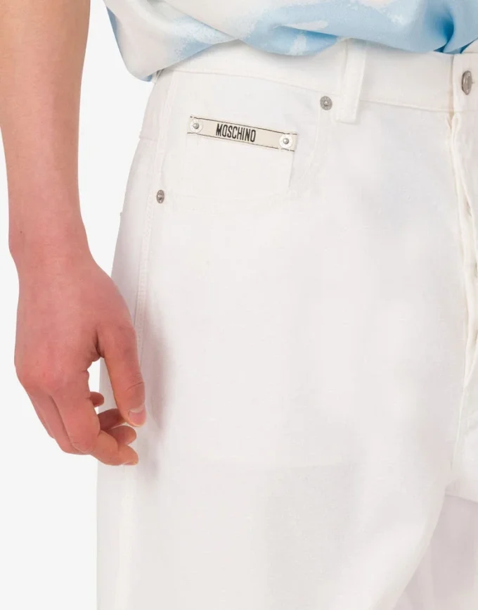 Pantalones de shantung de algodón Pantalones de shantung de algodón