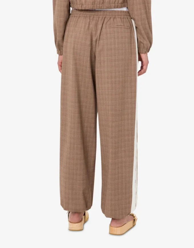 Pantalones de tejido elástico de mezcla de lana Pantalones de tejido elástico de mezcla de lana