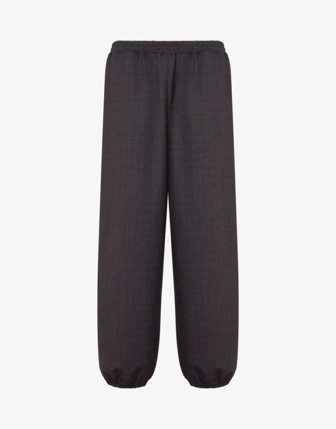 Pantalones elásticos de mezcla de lana