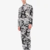 Pantalones ligeros de popelín de algodón con estampado de gansos Pantalones ligeros de popelín de algodón con estampado de gansos