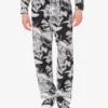 Pantalones ligeros de popelín de algodón con estampado de gansos Pantalones ligeros de popelín de algodón con estampado de gansos