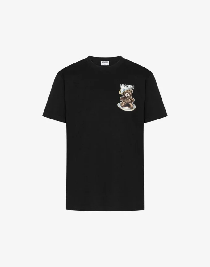 Polo de jersey de algodón orgánico Moschino Teddy Bear