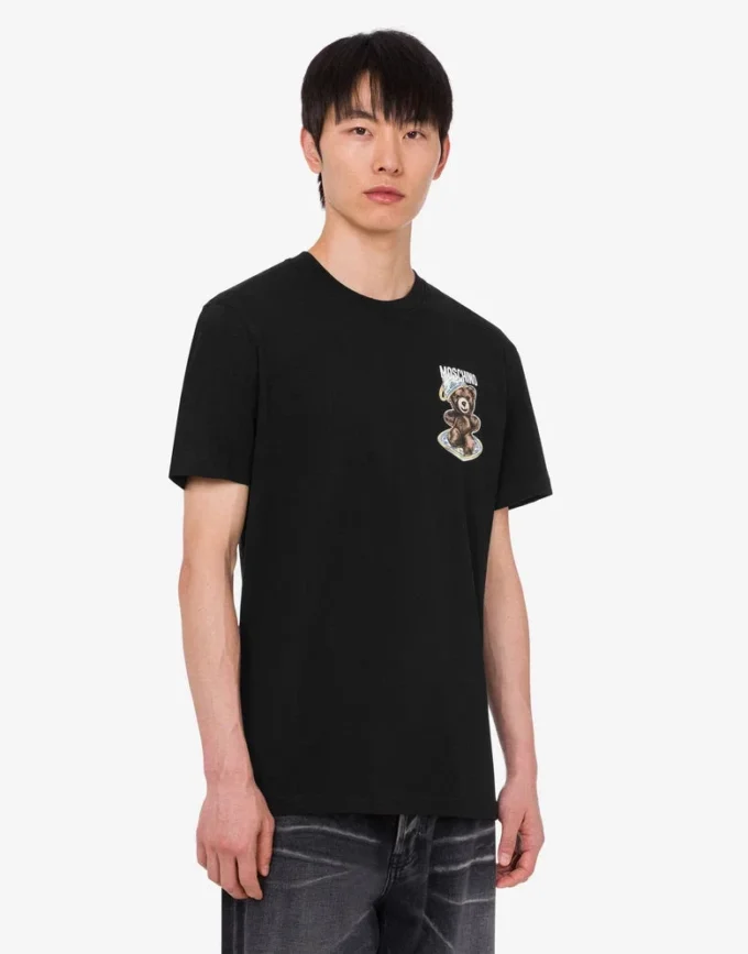 Polo de jersey de algodón orgánico Moschino Teddy Bear