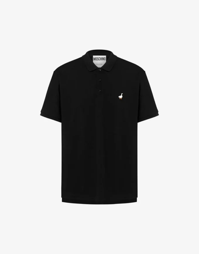 Polo de piqué de algodón Bordado de ganso Polo de piqué de algodón Bordado de ganso