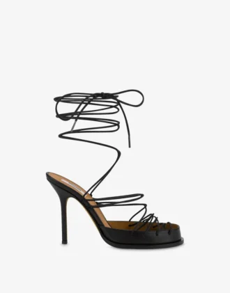 Sandalias altas con cordones hasta la pantorrilla