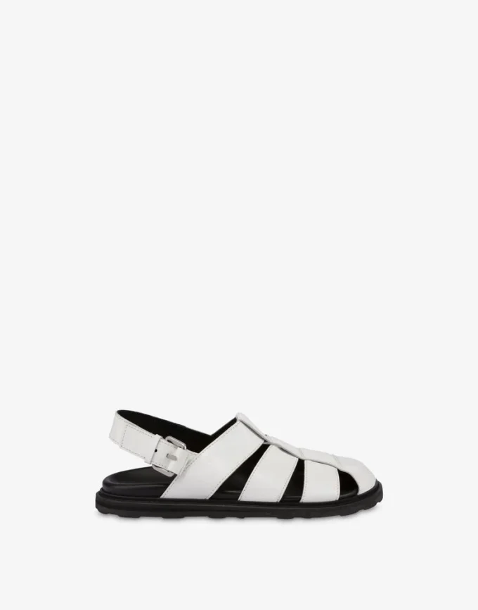Sandalias de piel de becerro cepillada. Deportivas.