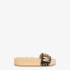 Sandalias de piel de becerro y madera