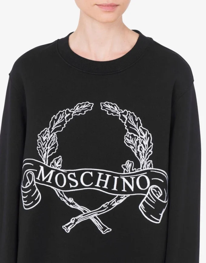 Sudadera con capucha de algodón orgánico Logotipo Laurel Crown