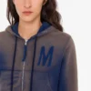Sudadera corta estampada de algodón orgánico