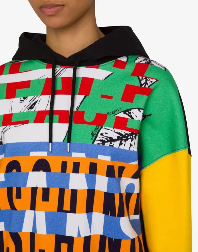 Sudadera de algodón estampada