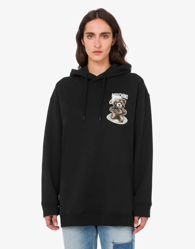 Sudadera de algodón orgánico Moschino Teddy Bear Sudadera de algodón orgánico Moschino Teddy Bear