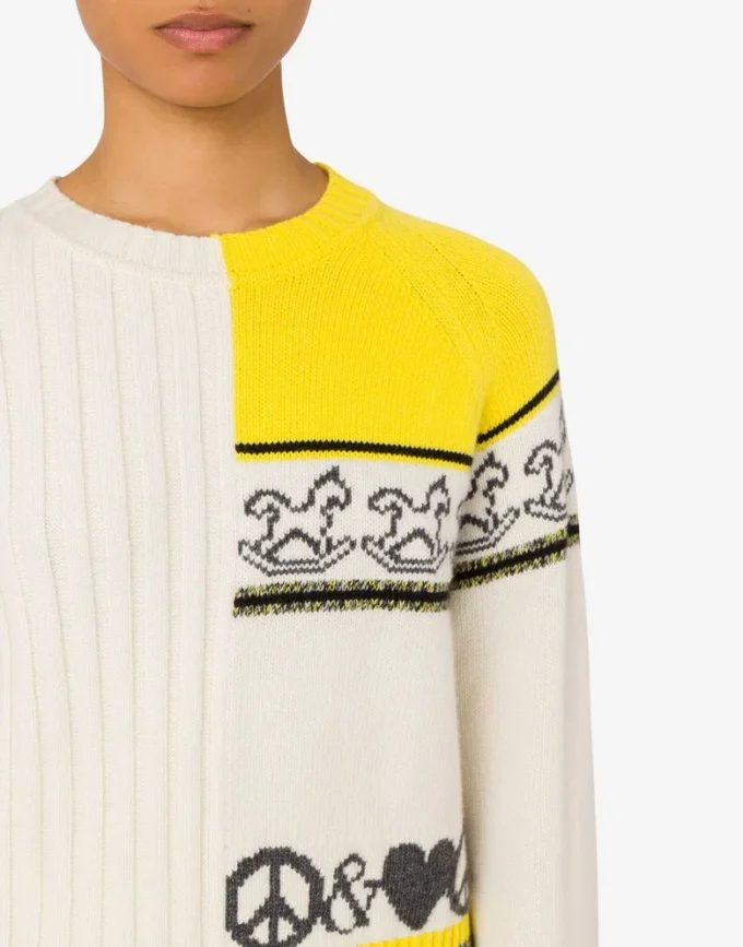 Suéter de mezcla de lana con intarsia