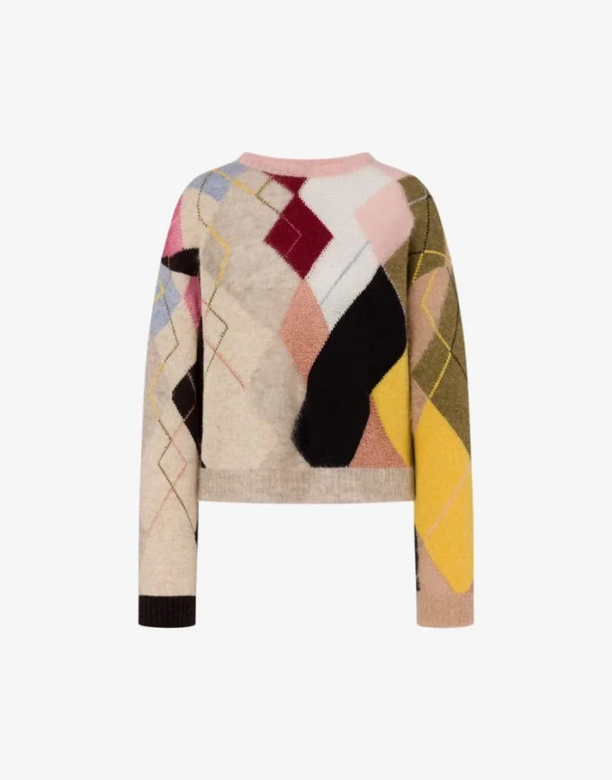 Suéter de mohair con incrustaciones de gasa Suéter de mohair con incrustaciones de gasa