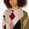 Suéter de mohair con incrustaciones de gasa Suéter de mohair con incrustaciones de gasa