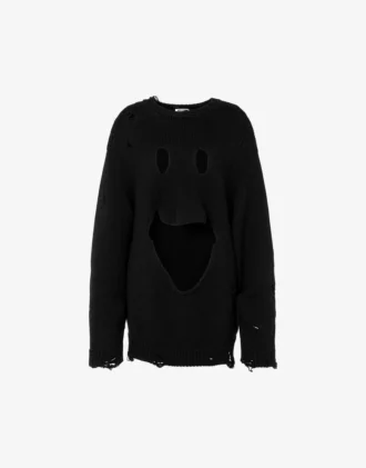 Suéter oversize de lana tallada