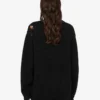 Suéter oversize de lana tallada