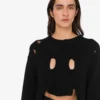 Suéter oversize de lana tallada