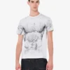 T-shirt de jersey de algodón orgánico estampado