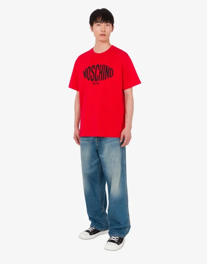 T-shirt de jersey de algodón orgánico estampado