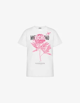 T-shirt de jersey de algodón orgánico estampado