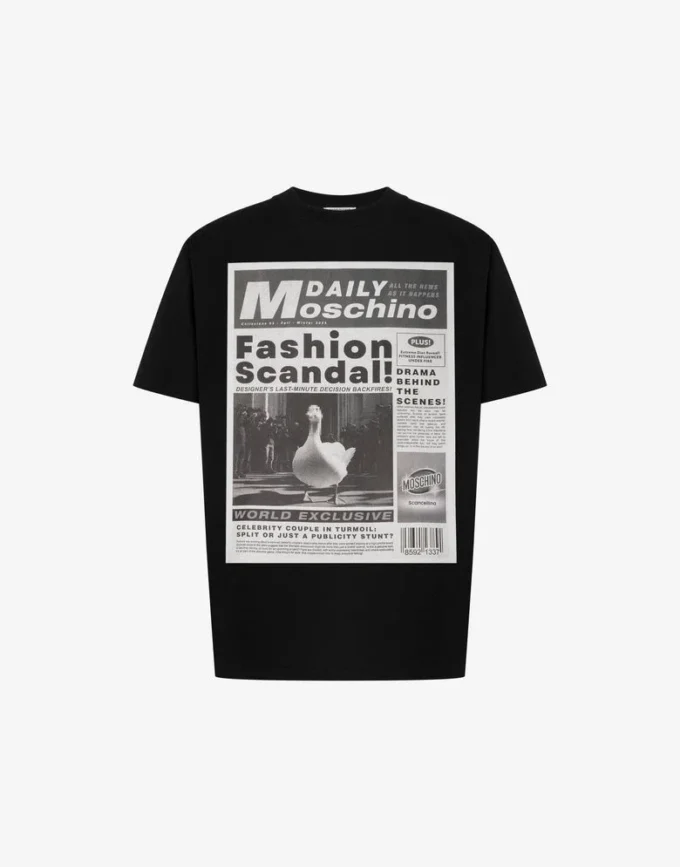 T-shirt de jersey de algodón orgánico estampado