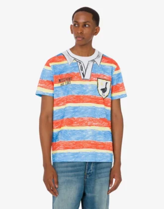 T-shirt de jersey de algodón orgánico estampado
