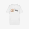 T-shirt de jersey de algodón orgánico estampado