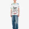 T-shirt de jersey de algodón orgánico estampado