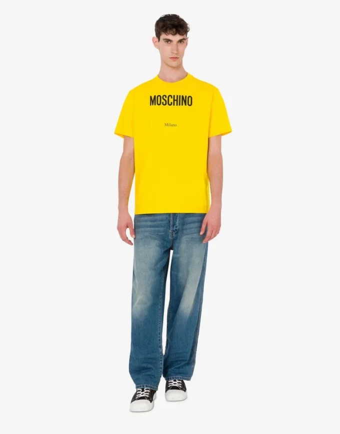 T-shirt de jersey de algodón orgánico estampado