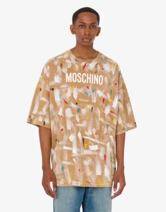 T-shirt de jersey de algodón orgánico estampado