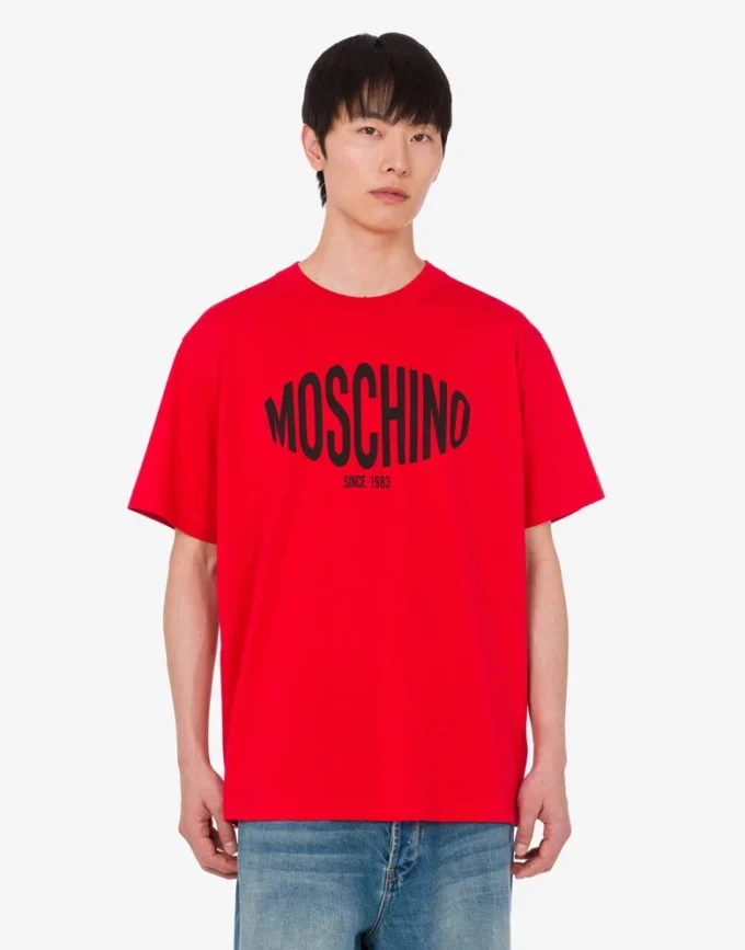 T-shirt de jersey de algodón orgánico estampado