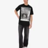 T-shirt de jersey de algodón orgánico estampado