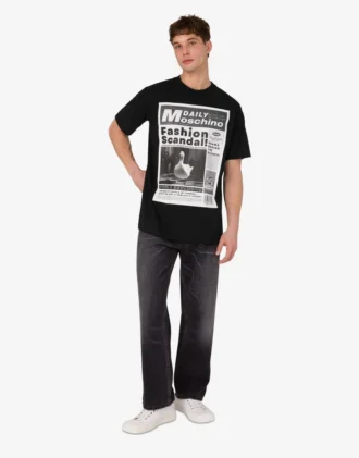 T-shirt de jersey de algodón orgánico estampado