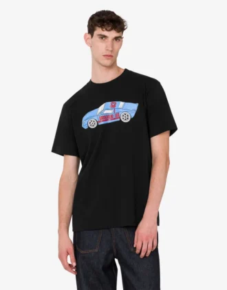 T-shirt de jersey de algodón orgánico estampado