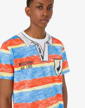 T-shirt de jersey de algodón orgánico estampado