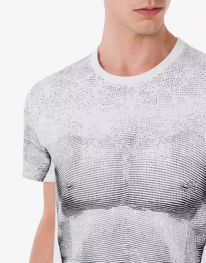 T-shirt de jersey de algodón orgánico estampado