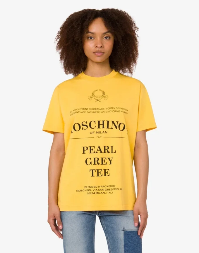 T-shirt de jersey de algodón orgánico estampado