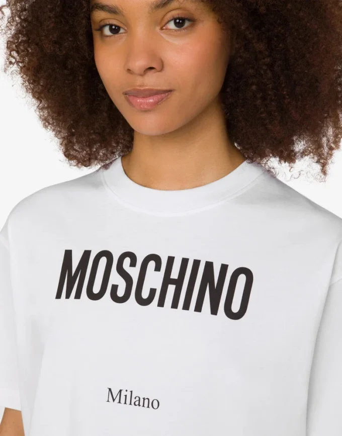 T-shirt de jersey de algodón orgánico estampado