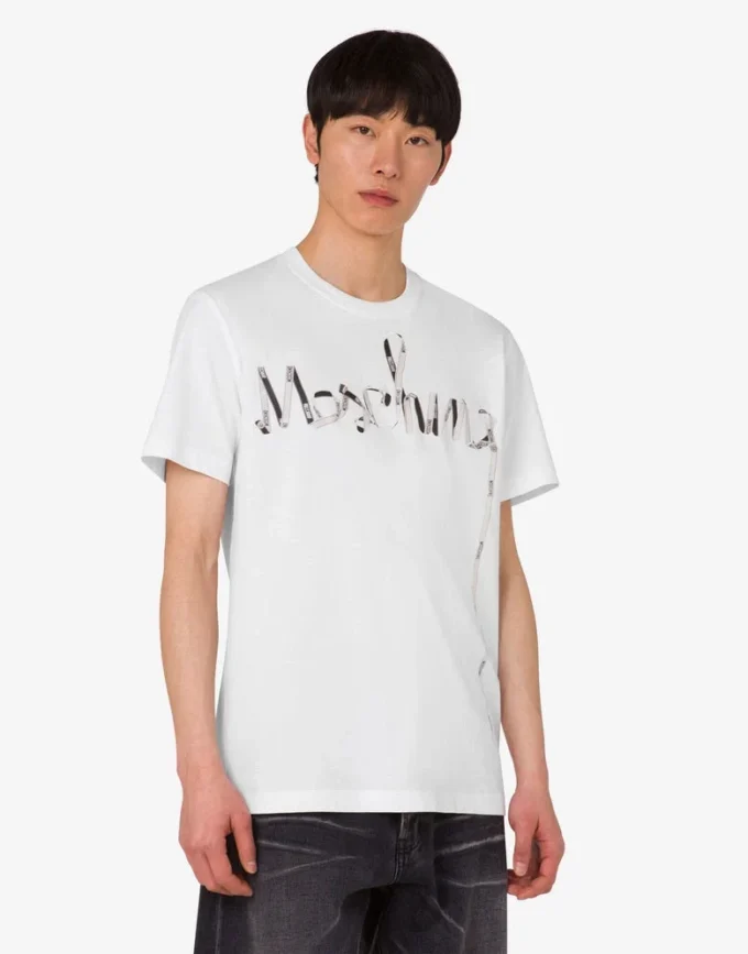 T-shirt de jersey de algodón orgánico estampado