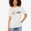 T-shirt de jersey de algodón orgánico estampado