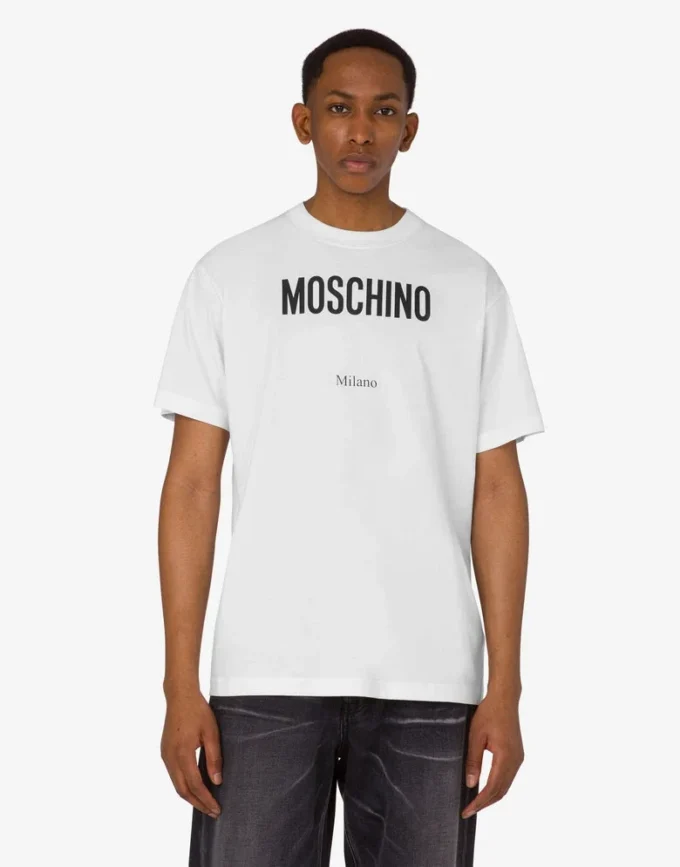 T-shirt de jersey de algodón orgánico estampado