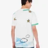 T-shirt de jersey de algodón orgánico estampado