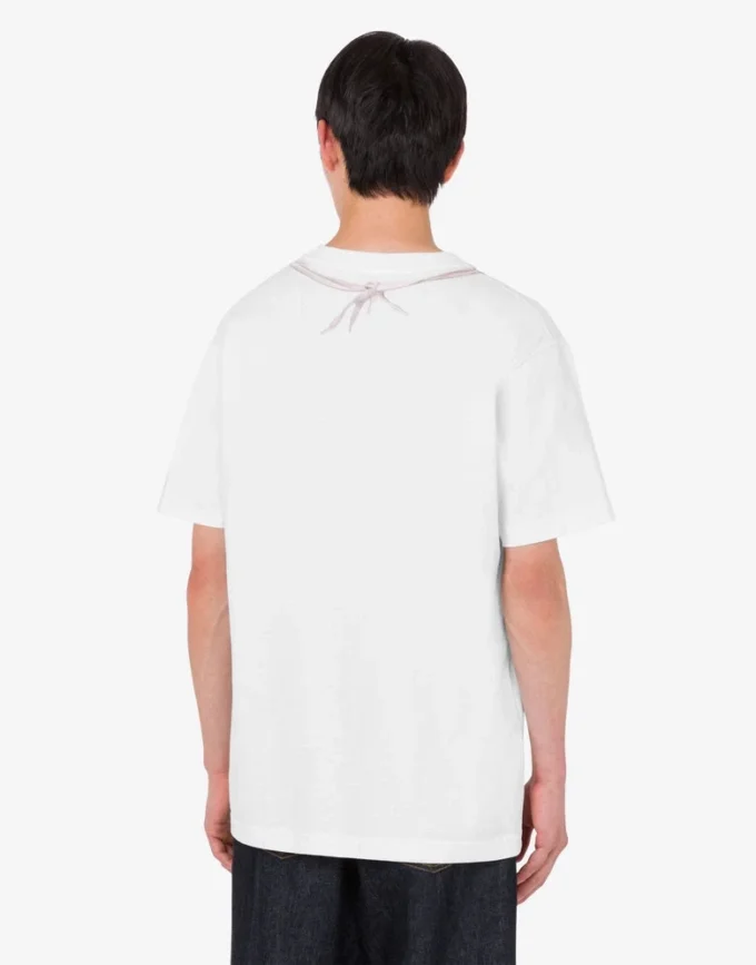 T-shirt de jersey de algodón orgánico estampado