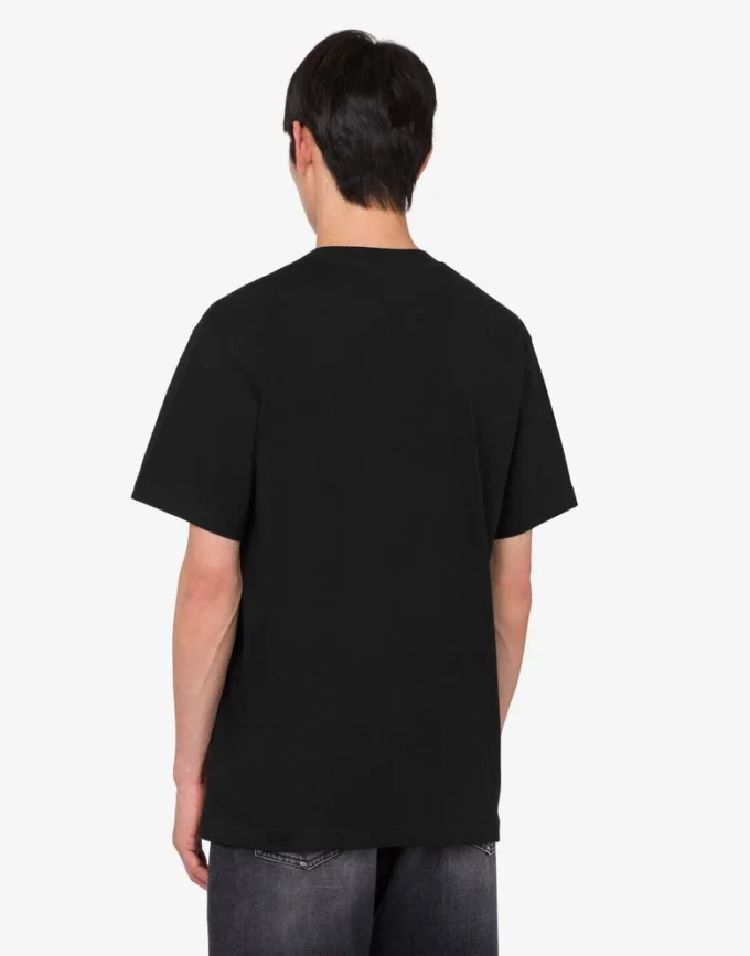 T-shirt de jersey de algodón orgánico estampado