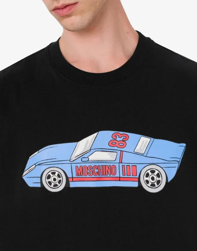 T-shirt de jersey de algodón orgánico estampado