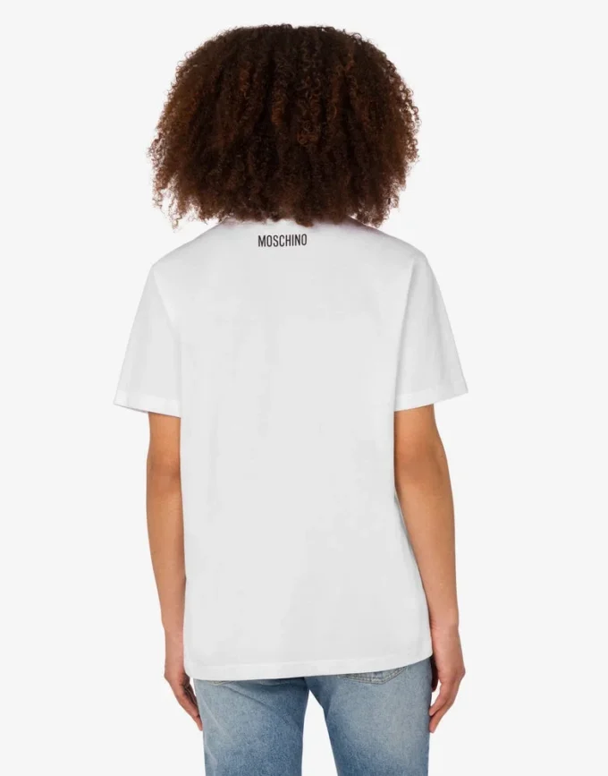 T-shirt de jersey de algodón orgánico estampado