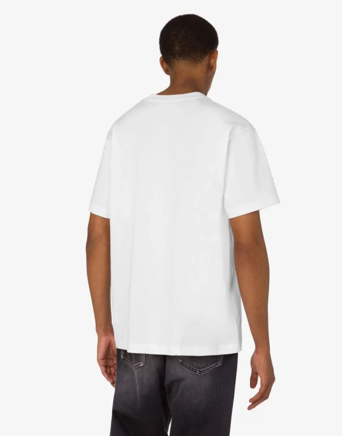 T-shirt de jersey de algodón orgánico estampado